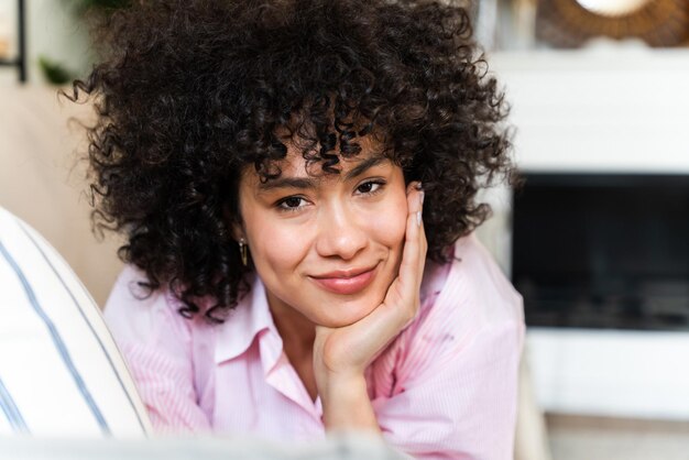 Beautiful latino woman at home