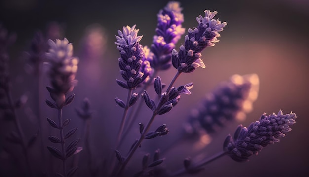 Beautiful lavender plant image generative AI