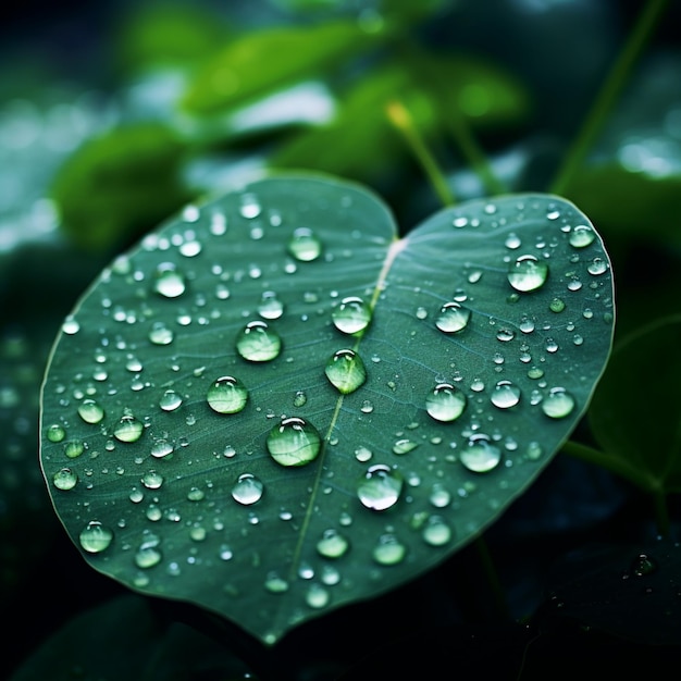 beautiful leaf background accompanied by water dew