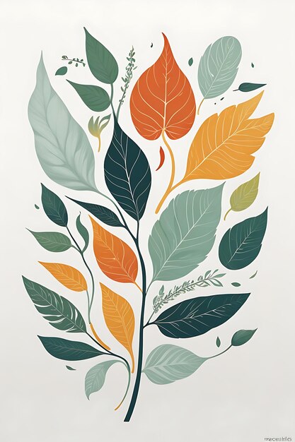 Beautiful leaf vector and illustration collection