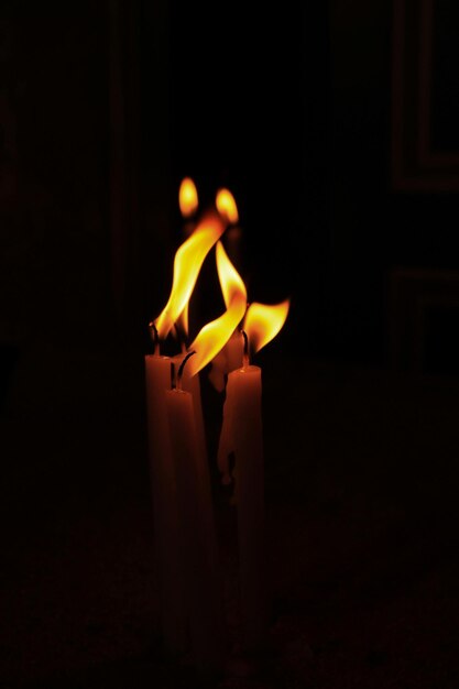 beautiful light source bulb and candle light