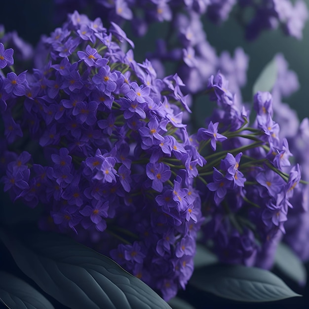 beautiful lilac flowers in a forest