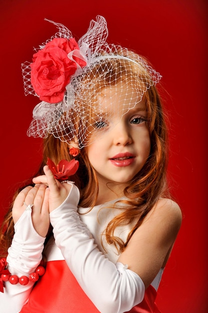 Beautiful little girl in a dress