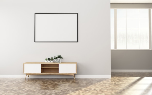 Beautiful living room with cabinet