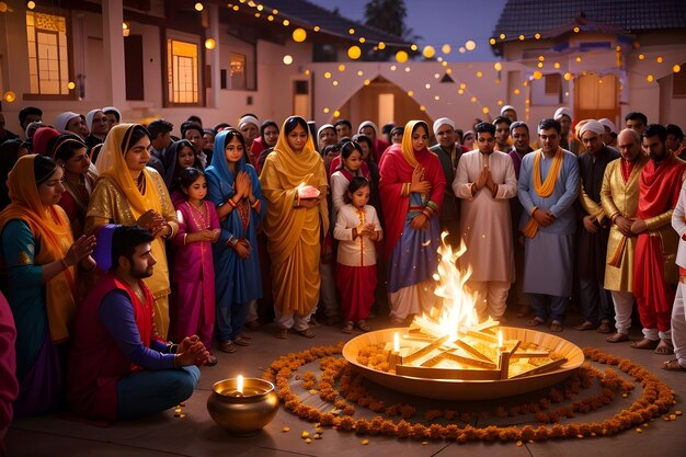 Foto la bellissima festa del lohri