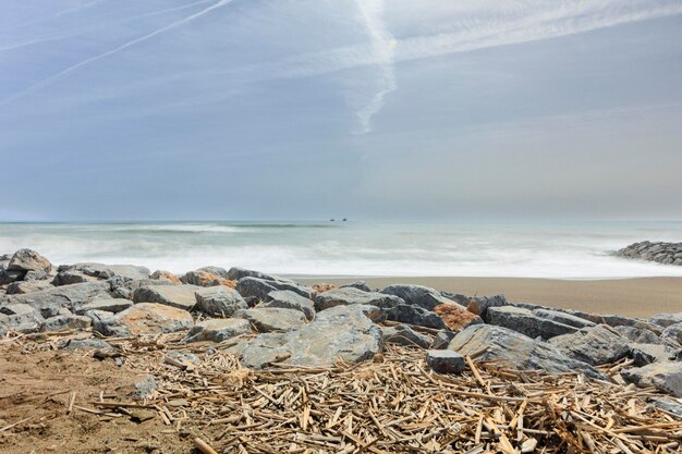 Beautiful long exposure photographs on the shores of the mediterranean sea