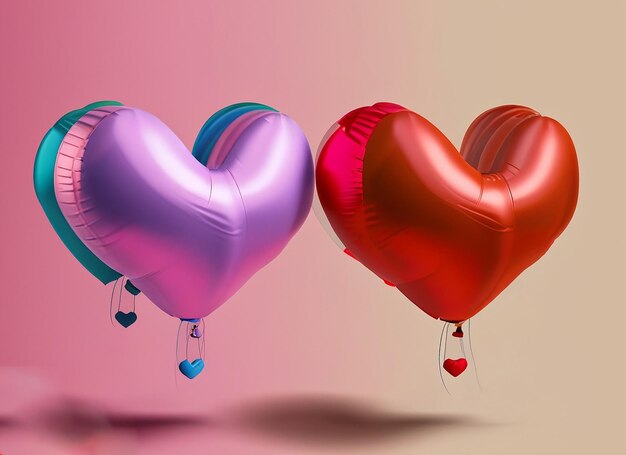 Beautiful love ballons shape Valentine's day