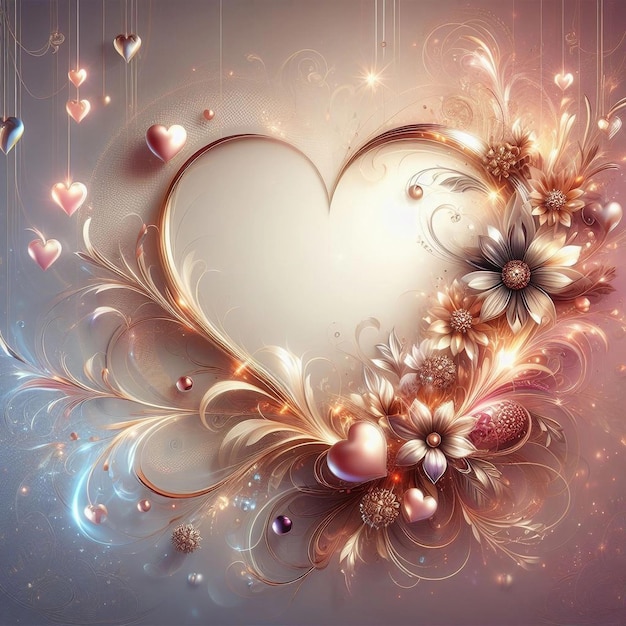 Beautiful Love Elegant valentine background with lighting effect