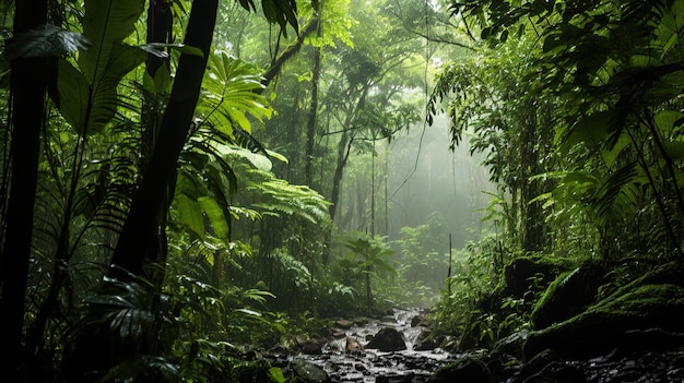 Красивые пышные тропические леса Центральной Америки