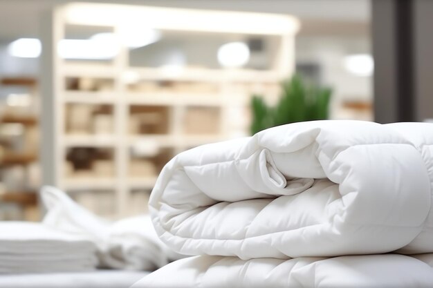 Foto bellissimo cuscino bianco confortevole di lusso e coperta sul letto decorazione coperta bianca di lusso