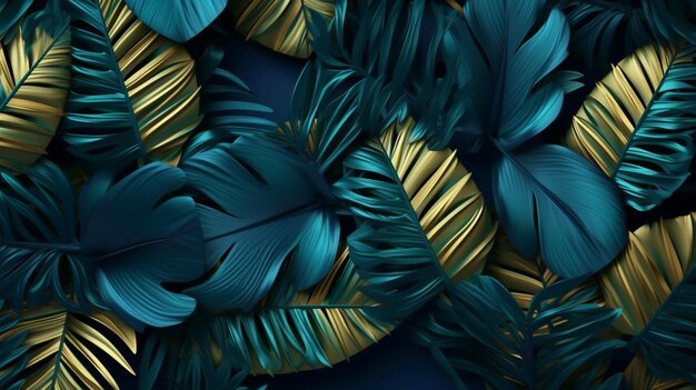 Beautiful luxury dark blue textured 3d background fram generative ai