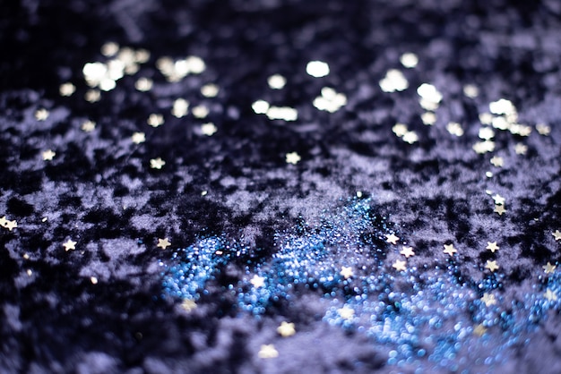 Фото Красивая роскошная синяя ткань предпосылки текстуры бархата.