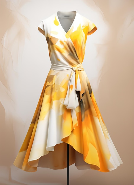 A beautiful luxury dress with fashion elegant model