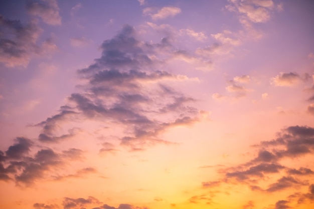 Beautiful luxury soft gradient orange gold clouds and sunlight on the blue sky perfect for the background take in everningTwilight Large size high definition landscape photo