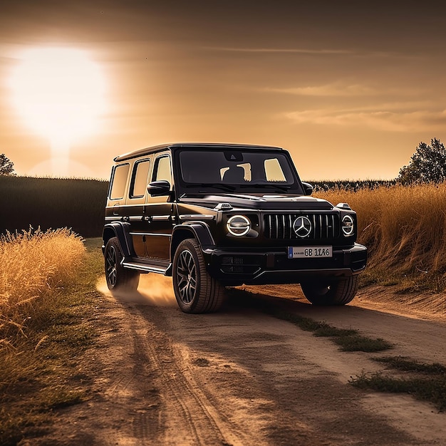 Photo beautiful luxury suv automotive jeep mockup in different colors