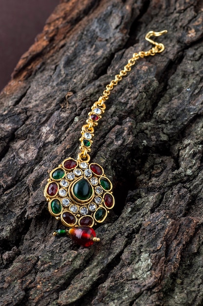 Beautiful luxury Tika. Indian Traditional Jewellery.