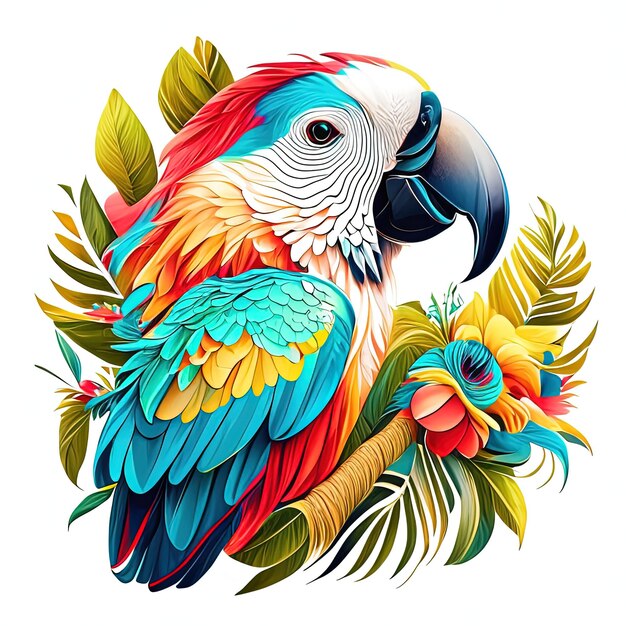 a beautiful macaw