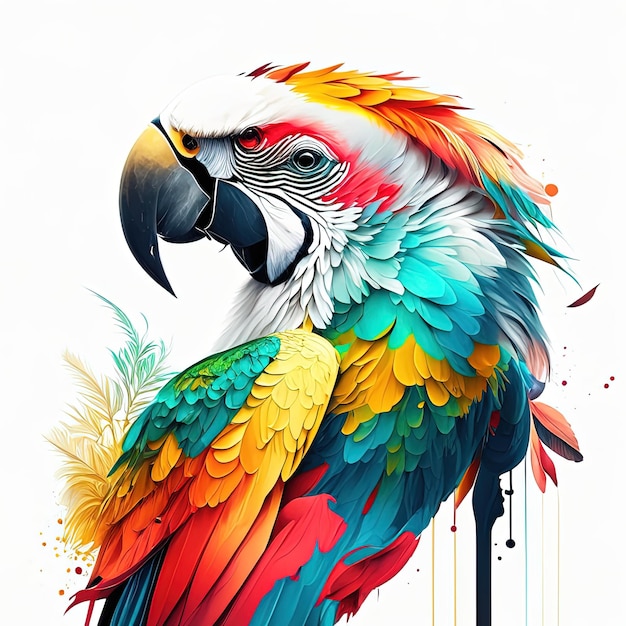 a beautiful macaw