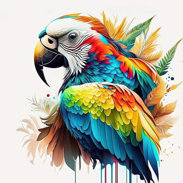 a beautiful macaw