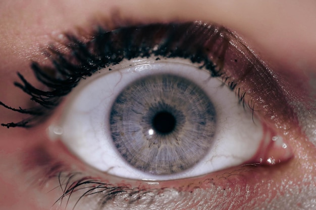 Beautiful macro closeup shot of a human's deep eyes