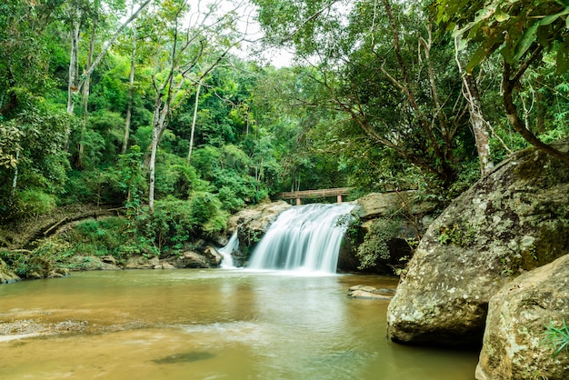 Beautiful Mae Sa waterfall at Chiang Mai ,Thailand