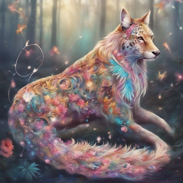 Beautiful magic animal ai generated art