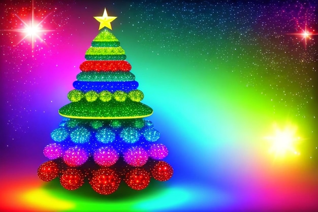 Photo beautiful magic christmas tree