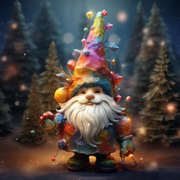 Beautiful magic santa