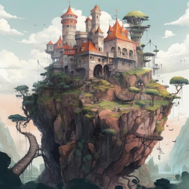 beautiful magical kingdom concept art