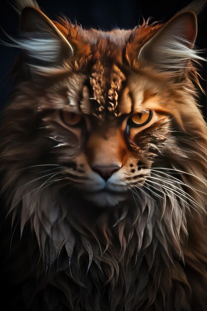 Beautiful maine coon cat poster