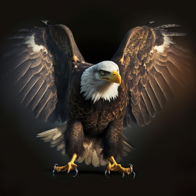 beautiful majestic eagle AI generative