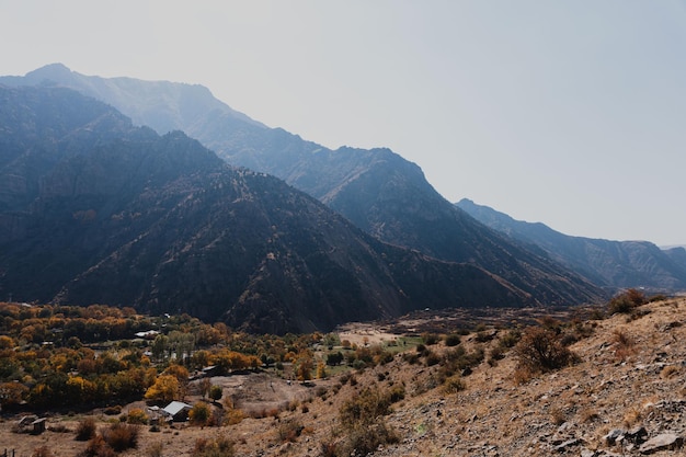 beautiful and majestic mountains in Armenia in the city of Yerevan