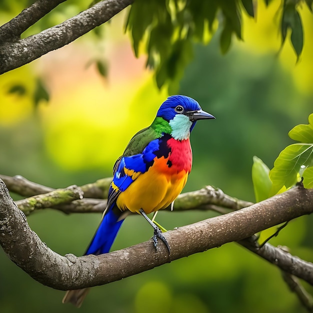 beautiful male common Alcedo atthis sitting on branch