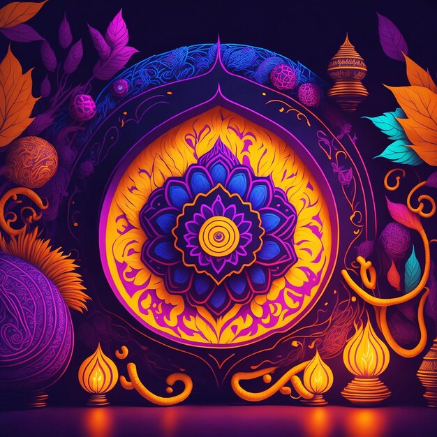 Beautiful Mandala background Generative Ai