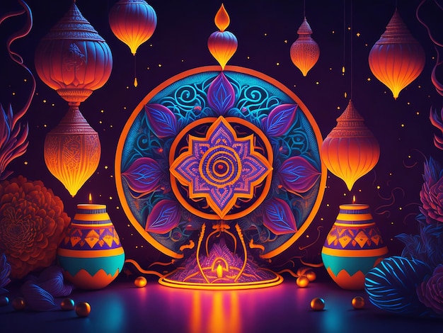 Beautiful Mandala background Generative Ai