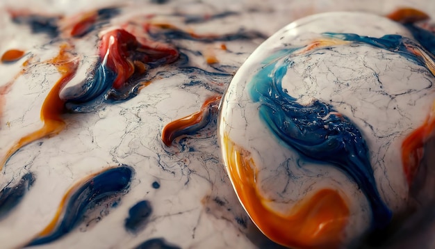 美しい大理石の背景テクスチャ大理石ペイントの液体の汚れ現代の流体の背景流体アート3Dイラスト