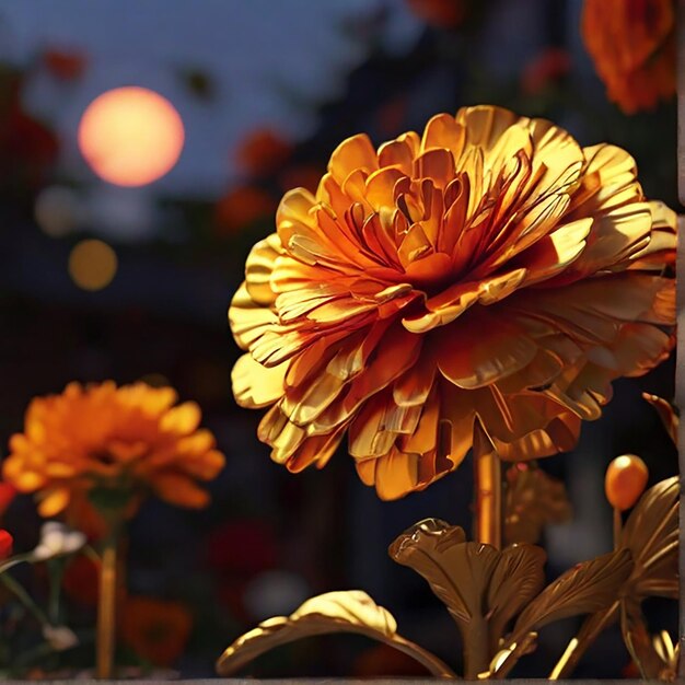 A beautiful marigold flowers