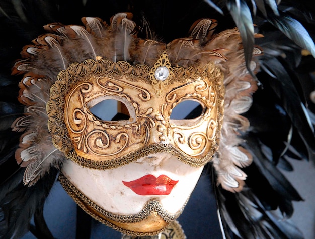 사진 베니스의 카니발의 아름다운 마스크