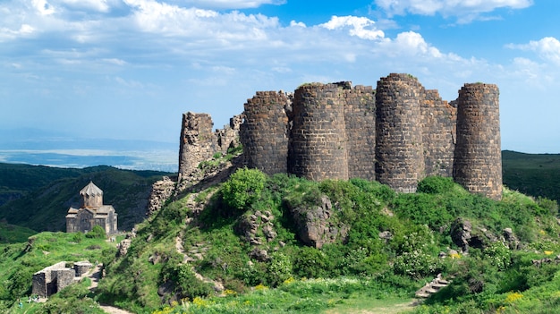 Beautiful medieval fortress Amberd in Armenia