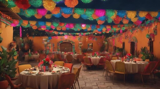 Beautiful mexican party decoration