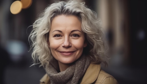 Beautiful middleaged women smile