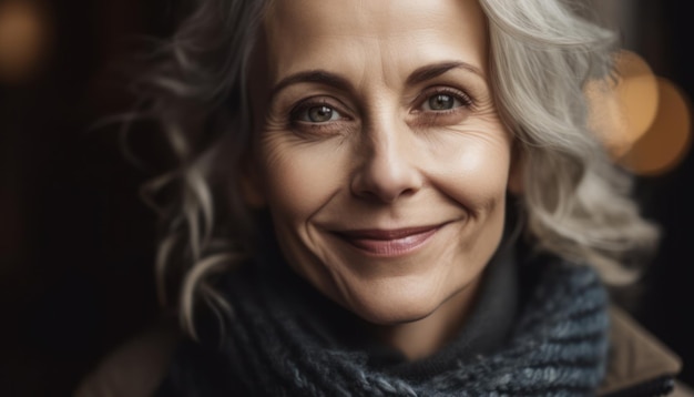 Beautiful middleaged women smile