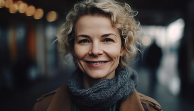 Beautiful middleaged women smile