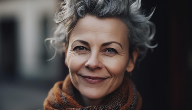 Beautiful middleaged women smile