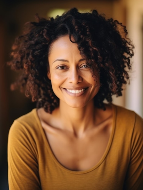 Beautiful middleaged women smile