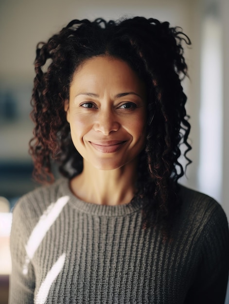 Beautiful middleaged women smile