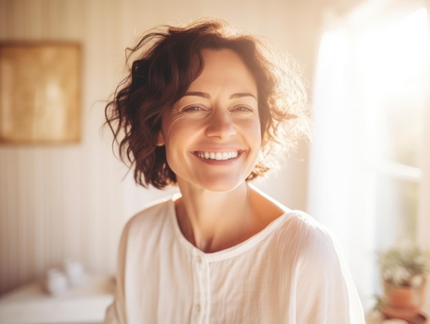 Foto le belle donne di mezza età sorridono