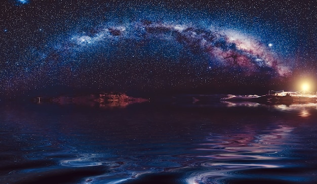 Beautiful milky-way in night sky