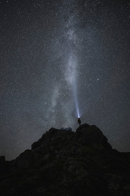 Photo beautiful milky way on the night sky