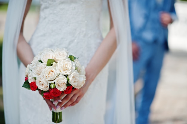 Beautiful modern and elegance wedding bouquet.